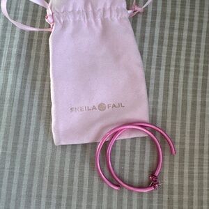 Sheila Fajl pink hoop earrings